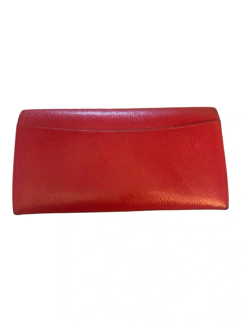 Coach vintage Red Pebbled Leather Long Wallet 4 X 7.5”